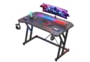 Klyvvo Gaming Schreibtisch mit RGB LED Beleuchtung Schwarz Bild 2