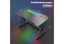 Klyvvo Gaming Schreibtisch mit RGB LED Beleuchtung Schwarz Bild 3