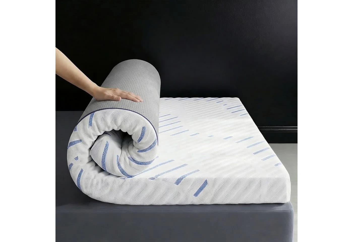 Klyvvo Matratzentopper 7,5 cm H3/H4 Gel-Memory-Schaum Weiß - Bild 2