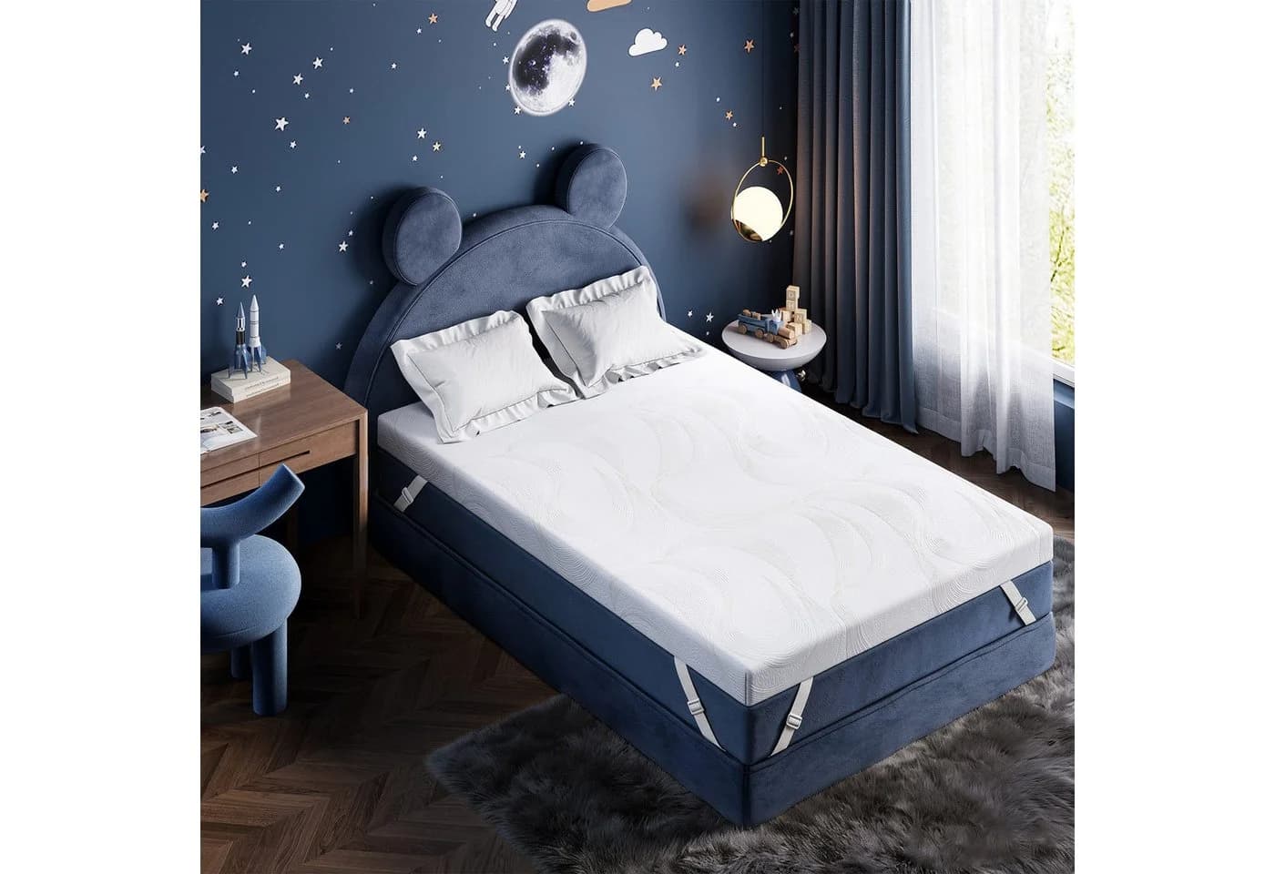 Klyvvo Matratzentopper mit Gel-Memory-Schaum & abnehmbarem Bezug