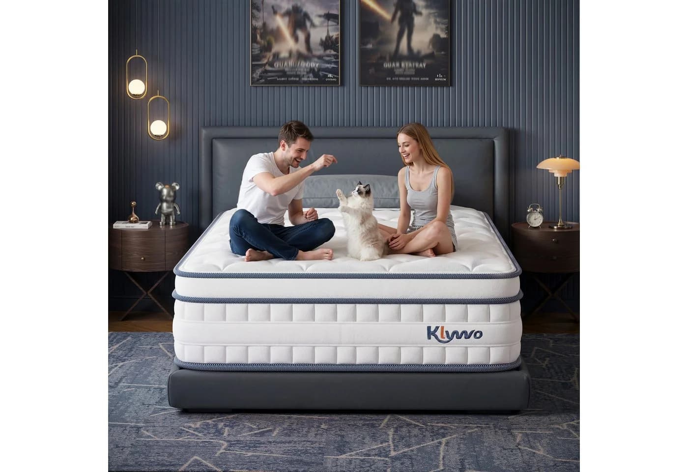 Klyvvo 7-Zonen Hybrid-Matratze mit 1000 Federn & Memory Foam, H3, 25 cm hoch - Bild 3