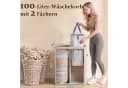 Hausright Wäschekorb 100L mit Deckel 2 Fächer beige braun Bild 1