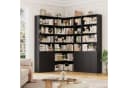 Homfa Bücherregal-Set 3-tlg. mit Türen Schwarz Bild 1