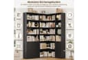 Homfa Bücherregal-Set 3-tlg. mit Türen Schwarz Bild 5