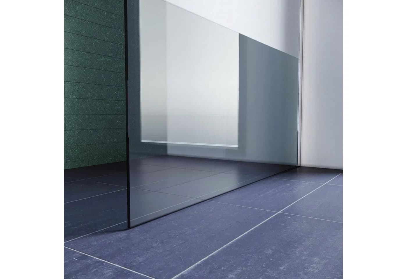 SONNI Duschwand Walk-in 8mm Nano Glas Teilsatiniert 200cm - Bild 3
