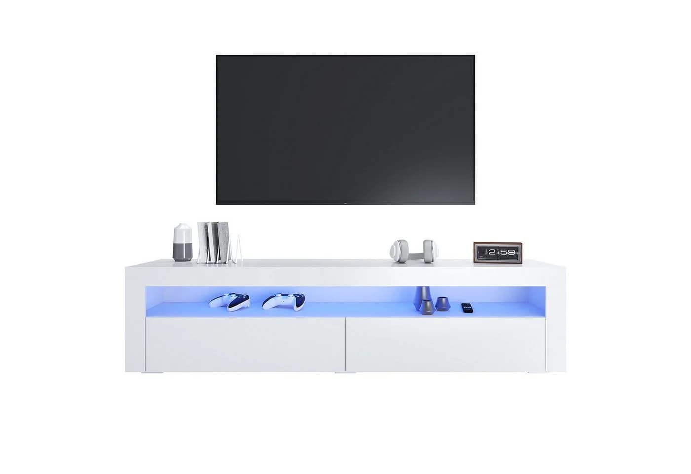 Moderner TV-Schrank in Weiß oder Schwarz - Bild 2