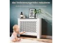 SONNI Heizungsverkleidung weiß Kreuzgitter MDF Bild 4