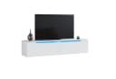 SONNI TV-Schrank Lowboard Weiß Hochglanz 140 cm mit LED-Beleuchtung Bild 2