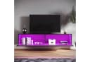 SONNI TV-Schrank Schwarz Hochglanz mit LED-Beleuchtung Bild 4