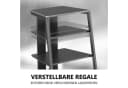 FITUEYES TV-Regal HiFi Rack aus Holz und Metall 61x52x78 cm Bild 3