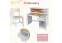 COSTWAY Kinderschreibtisch-Set mit Stuhl, Schubladen, ab 3 Jahren Bild 5