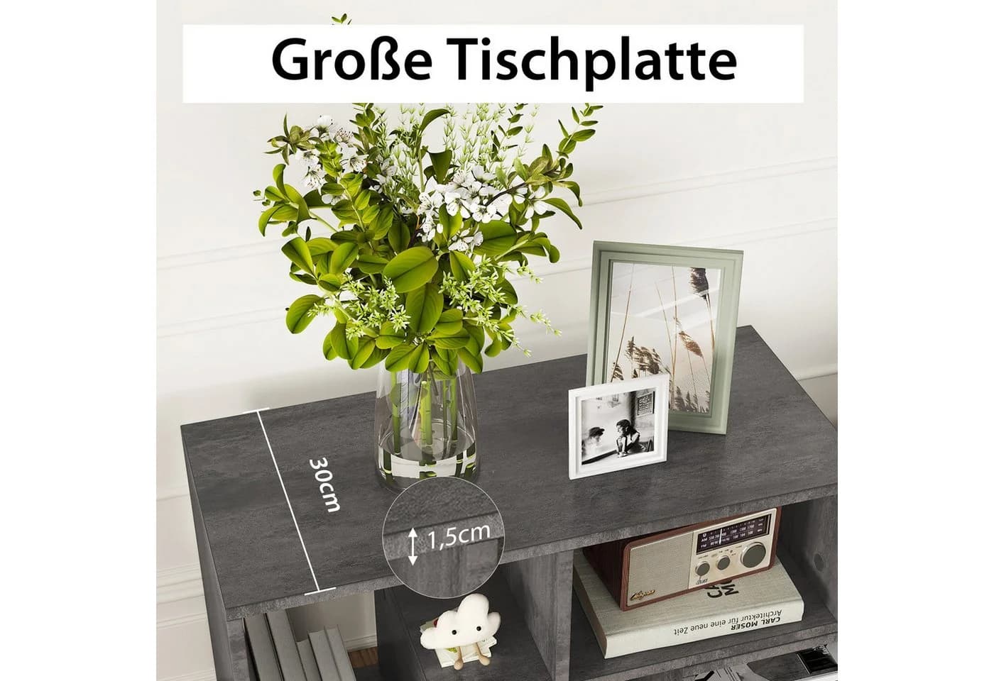 COSTWAY TV-Schrank Eckregal 3-teilig ausziehbar frei kombinierbar - Bild 4