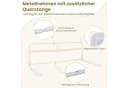 COSTWAY Bettschutzgitter Grau/Weiß mit Sicherheitsgurt Bild 3