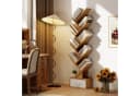 COSTWAY Bücherregal Baumform Beige 8 Ablagen mit Schublade Bild 1