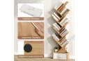 COSTWAY Bücherregal Baumform Beige 8 Ablagen mit Schublade Bild 4