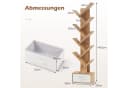 COSTWAY Bücherregal Baumform Beige 8 Ablagen mit Schublade Bild 5