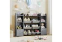 COSTWAY Kinderregal 4-stöckig mit 8 Boxen Holz Grau Bild 1