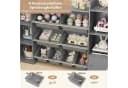 COSTWAY Kinderregal 4-stöckig mit 8 Boxen Holz Grau Bild 3