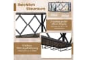 COSTWAY Weinregal Wand LED 2 Ebenen Flaschenregal Holz 39 Flaschen Bild 3