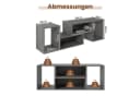 COSTWAY TV-Schrank mit offenen Regalen, 110-134,5cm Bild 5