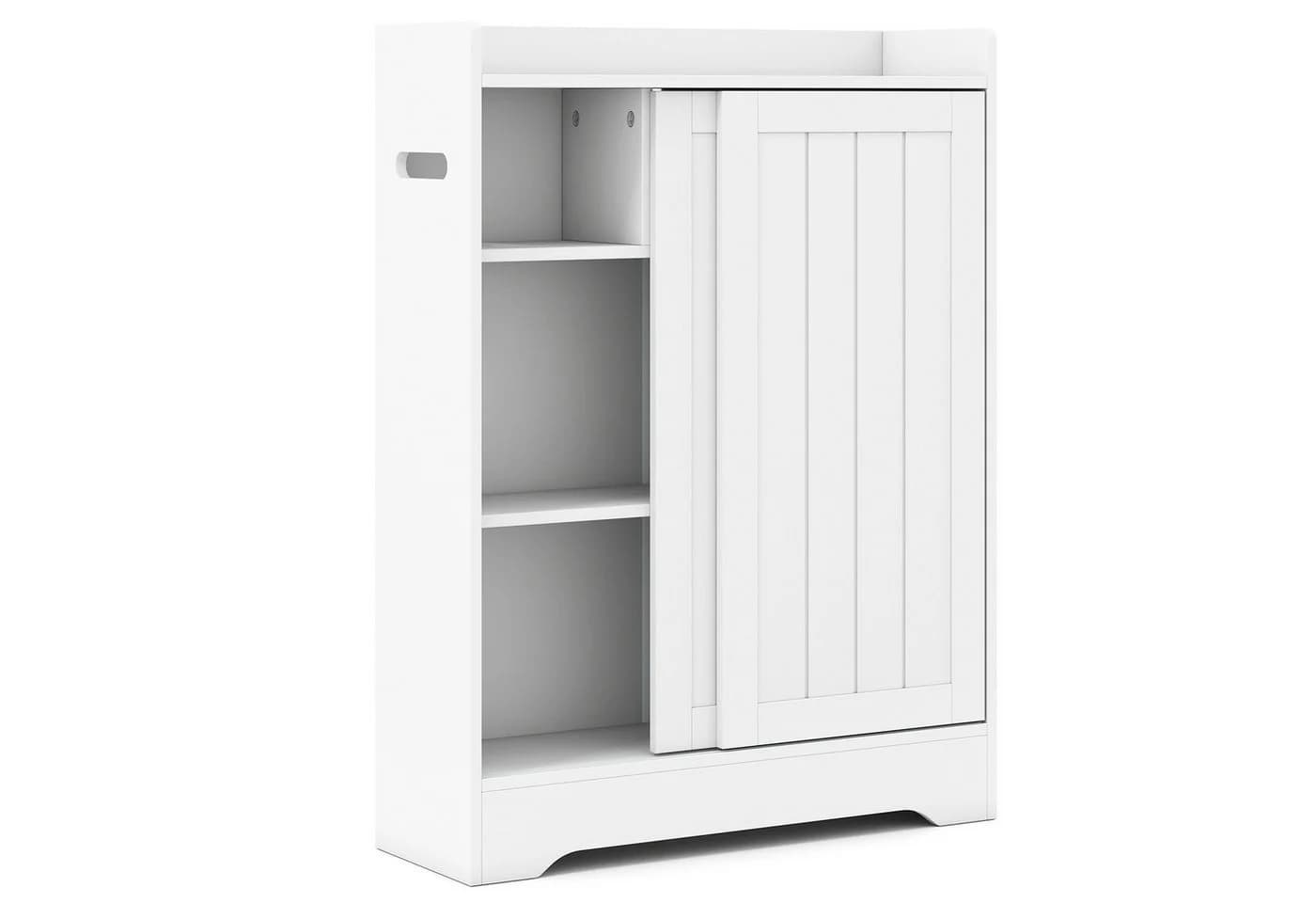 COSTWAY Badkommode Nischenschrank Weiß/ Schwarz - Bild 5