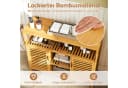 COSTWAY Badezimmerschrank Bambus 100x35x80cm Bild 4