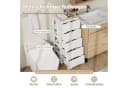 COSTWAY Kommode, Nischenschrank mit Rollen, 7 Schubladen 40x32x96cm Bild 3