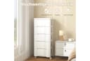 COSTWAY Kommode, Nischenschrank mit Rollen, 7 Schubladen 40x32x96cm Bild 4