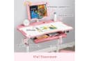 Kinderschreibtisch-Set Modern Ergonomisch Holz Kunststoff Weiß Braun Bild 1