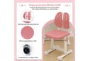 Kinderschreibtisch-Set Modern Ergonomisch Holz Kunststoff Weiß Braun Bild 4