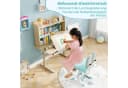 COSTWAY Kindertisch Blau mit Regal & Schublade, höhenverstellbarer, ab 3 Jahre Bild 4
