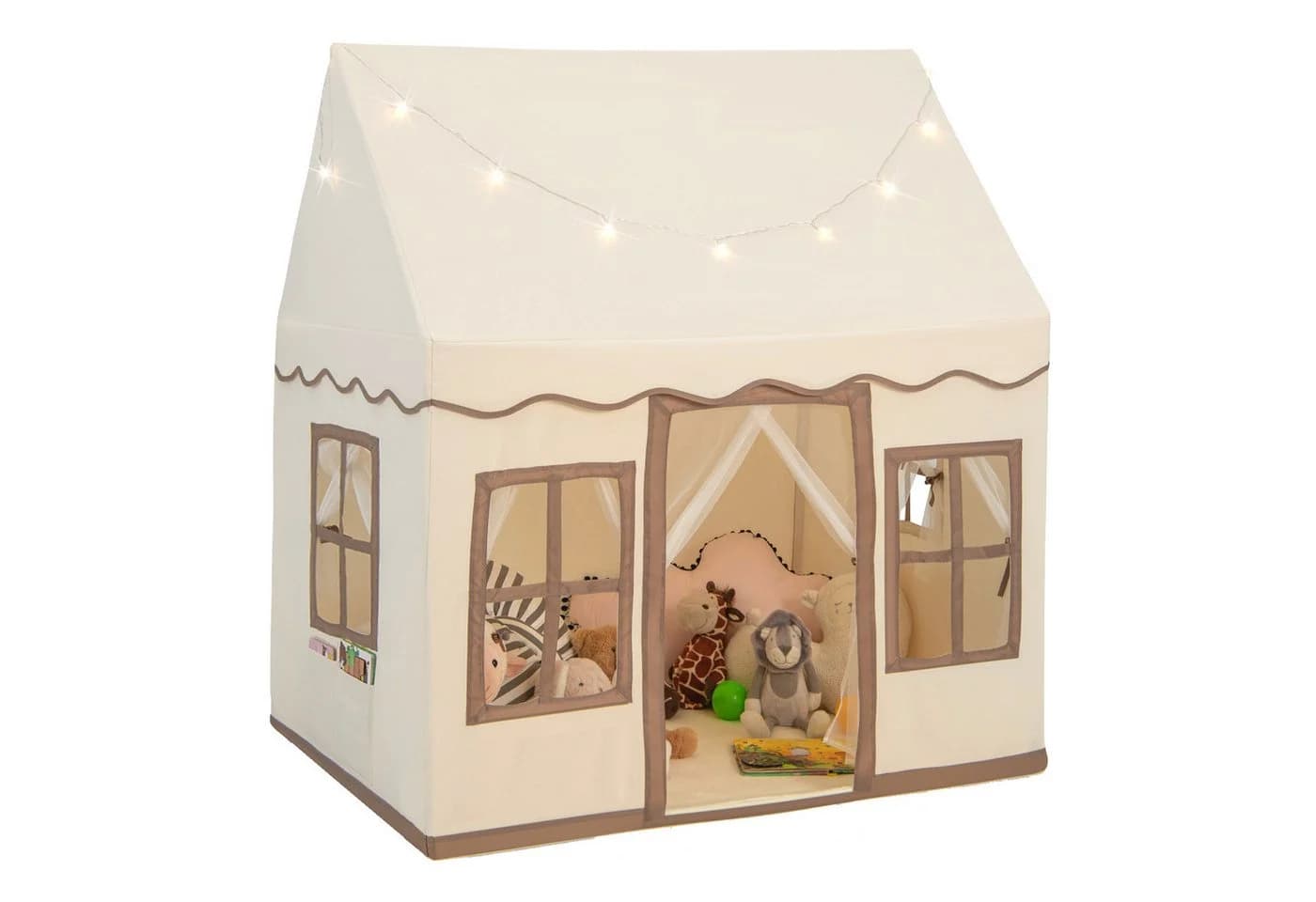 COSTWAY Spielzelt Indoor Kinderzelt Gelb Sternenlichter - Bild 2