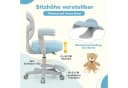 COSTWAY Drehstuhl Kinder Blau 5 Rollen Schreibtischstuhl Höhenverstellbar Bild 1