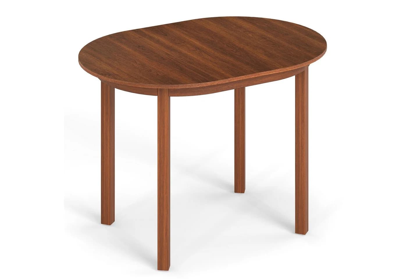 COSTWAY ovaler Esstisch Holz Walnuss 110x78x77cm - Bild 2