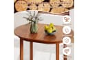 COSTWAY ovaler Esstisch Holz Walnuss 110x78x77cm Bild 3