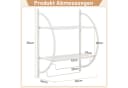 COSTWAY Handtuchhalter 2 Ablagen & 2 Handtuchstangen Silber Wandmontiert Bild 5