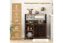 COSTWAY Weinschrank Küchenschrank Braun Bild 1