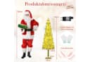 COSTWAY Künstlicher Weihnachtsbaum 150cm biegbare Spitze mit Schnee, 80 LEDs Bild 3