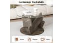COSTWAY Couchtisch Rund Grau Massivholz 81cm Bild 3