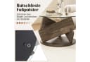 COSTWAY Couchtisch Rund Grau Massivholz 81cm Bild 5