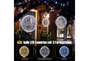 COSTWAY LED Weihnachtskugeln 3er-Set Silber Metall Bild 1