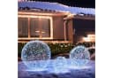 COSTWAY LED Weihnachtskugeln 3er-Set Silber Metall Bild 2