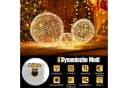 COSTWAY LED Weihnachtskugeln 3er-Set Silber Metall Bild 3