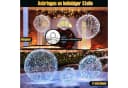 COSTWAY LED Weihnachtskugeln 3er-Set Silber Metall Bild 4