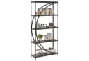 COSTWAY Bücherregal Halbmond-Silhouette Metallrahmen Bild 2