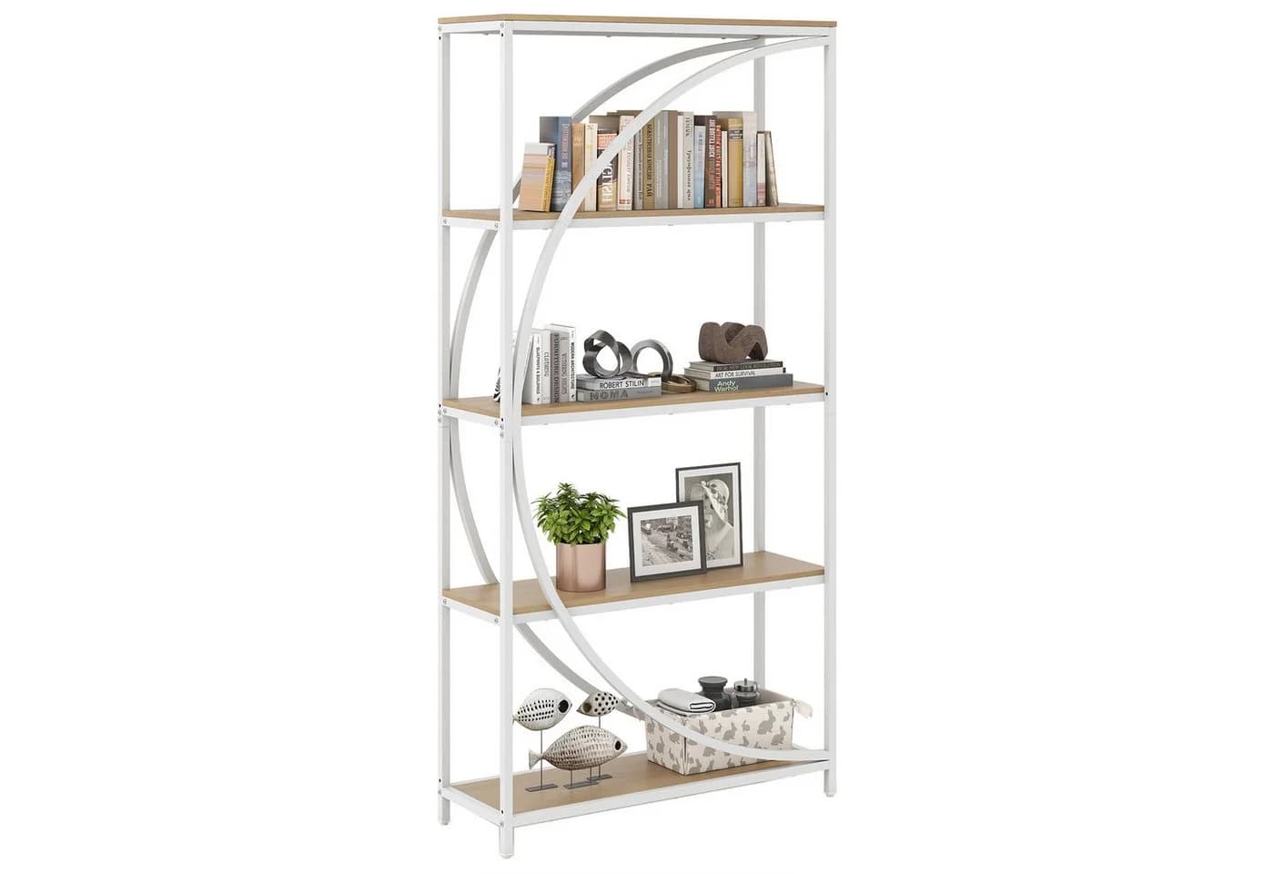 COSTWAY Bücherregal Metallrahmen 86 x 30 x 175 cm - Bild 2