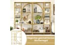 COSTWAY Bücherregal Geometrisch Metallrahmen Weiß/Gold Bild 1