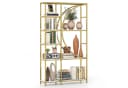 COSTWAY Bücherregal Geometrisch Metallrahmen Weiß/Gold Bild 2
