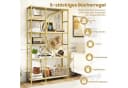 COSTWAY Bücherregal Geometrisch Metallrahmen Weiß/Gold Bild 3