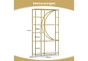 COSTWAY Bücherregal Geometrisch Metallrahmen Weiß/Gold Bild 5